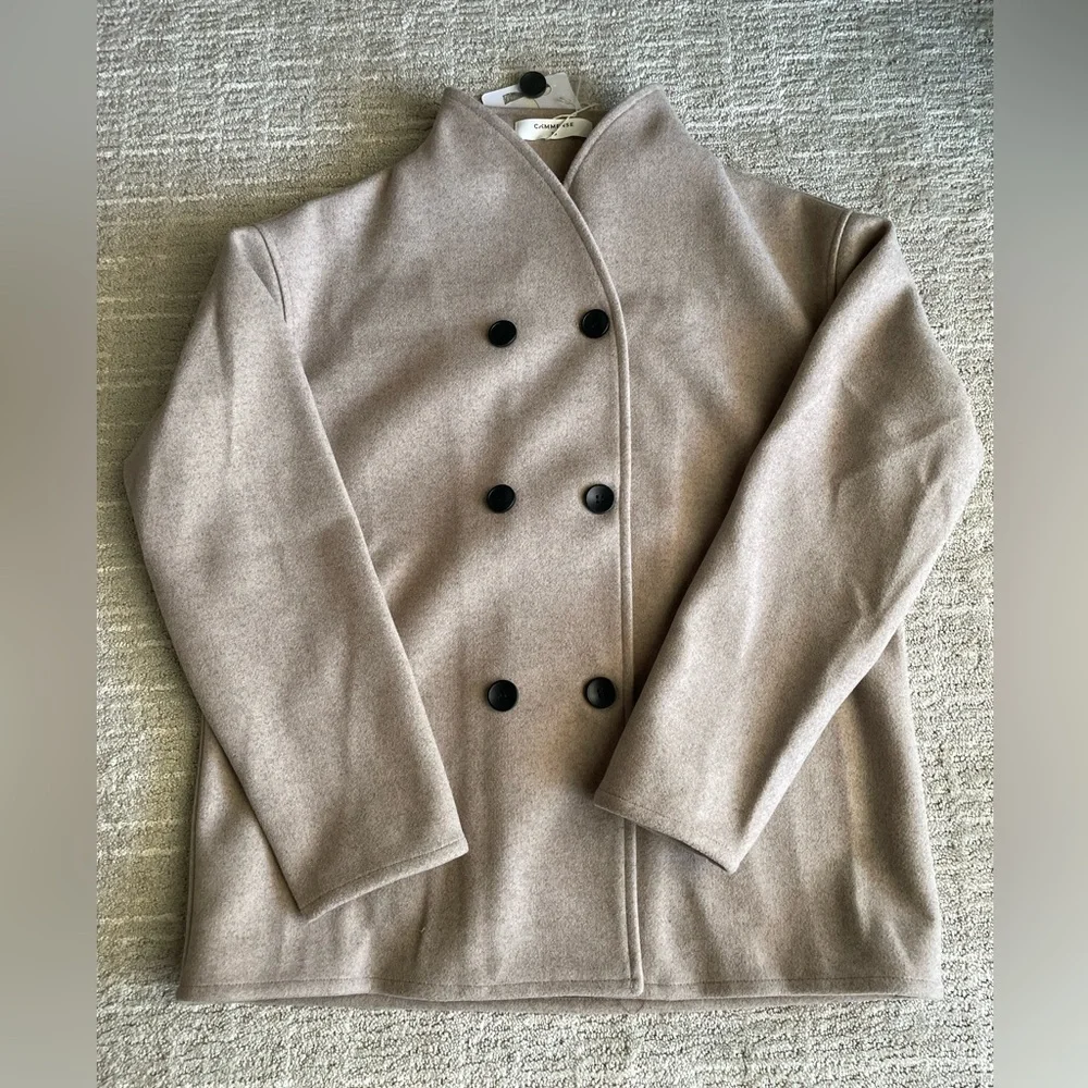 NWT Commense Oversized Button-Down Jacket - Brown/XS - Picture 4 of 5